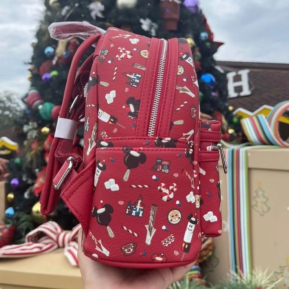Mickey and Friends Holiday Loungefly Mini Backpack - Picture 5 of 6
